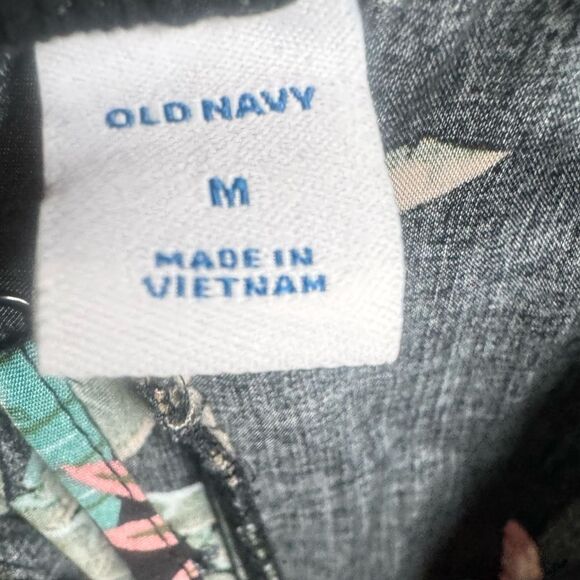 Black tropical palm tree print strappy cross back maxi dress size medium - Picture 5 of 7